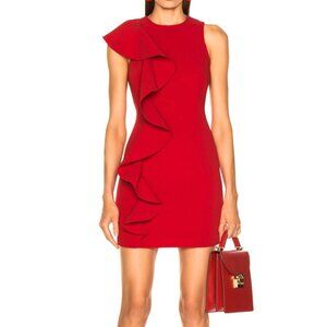 Cinq à Sept Kimberlin Ruffle Cascade Red Dress Size 4